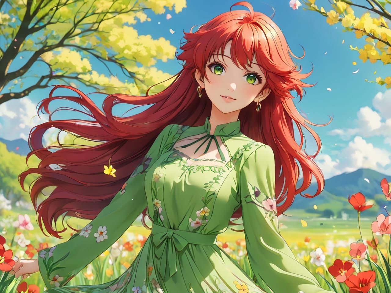 Sabaku in the flower field