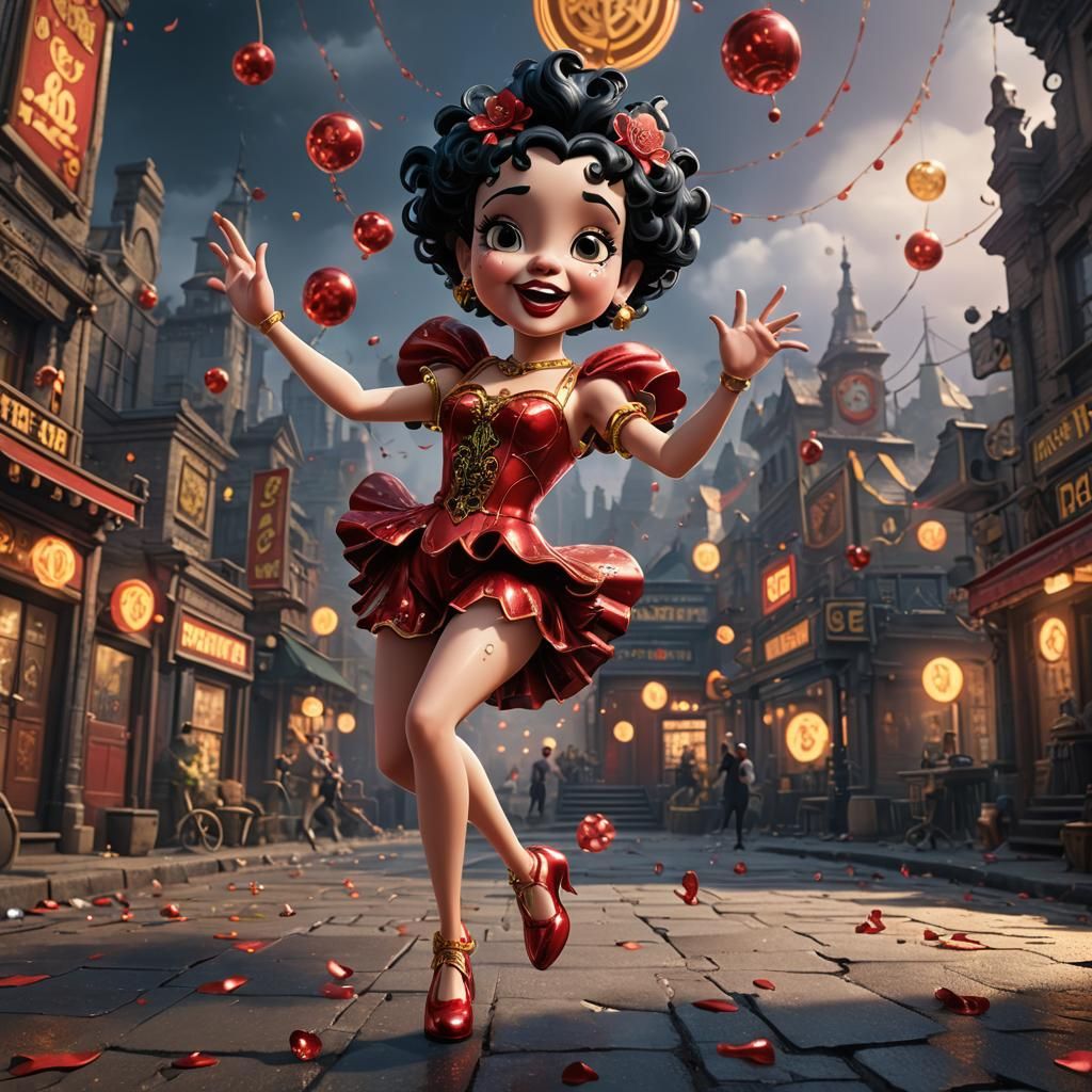 Betty Boop is dancing