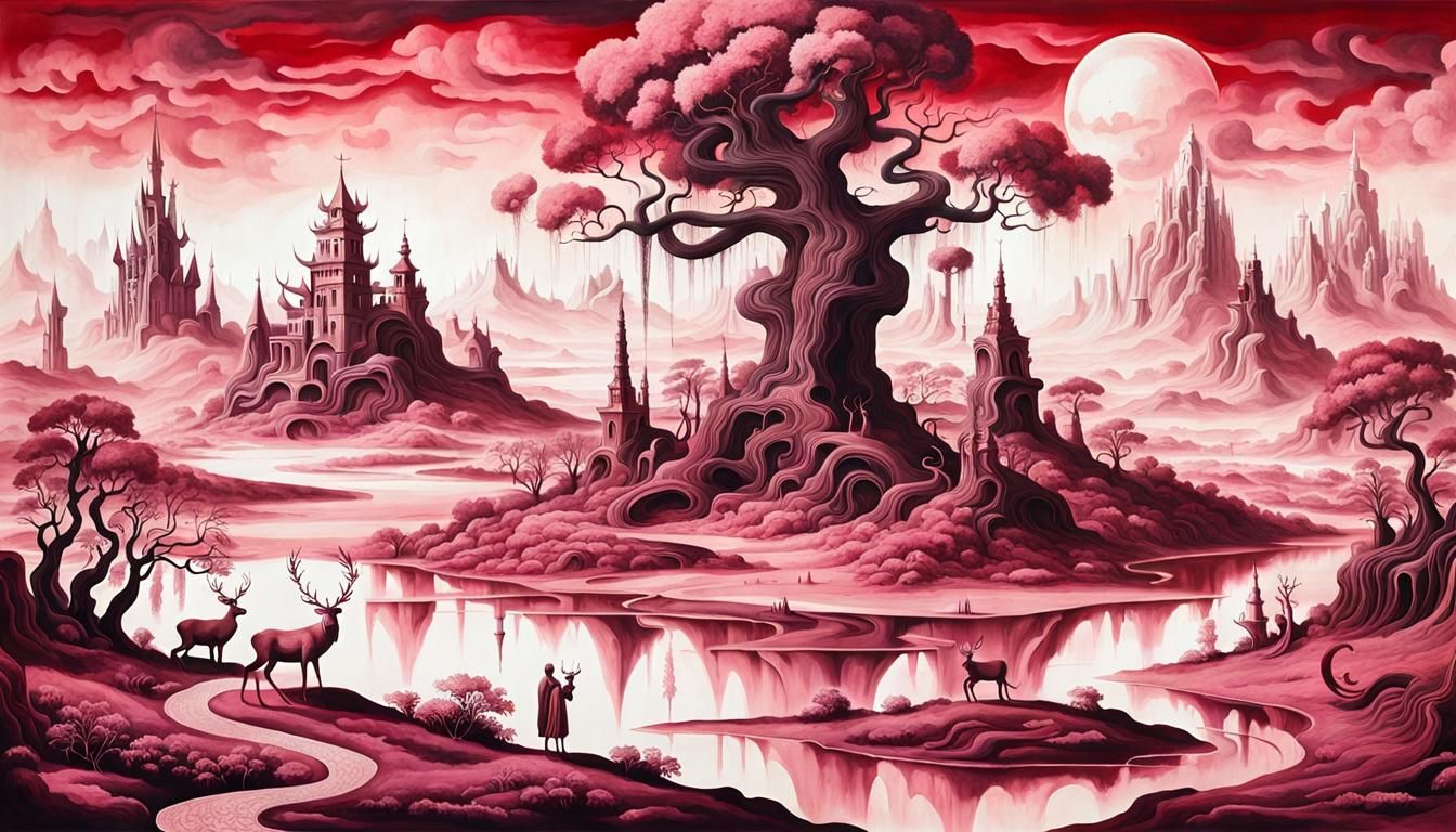 surrealistic raindeer landscape  by @Fella Spears