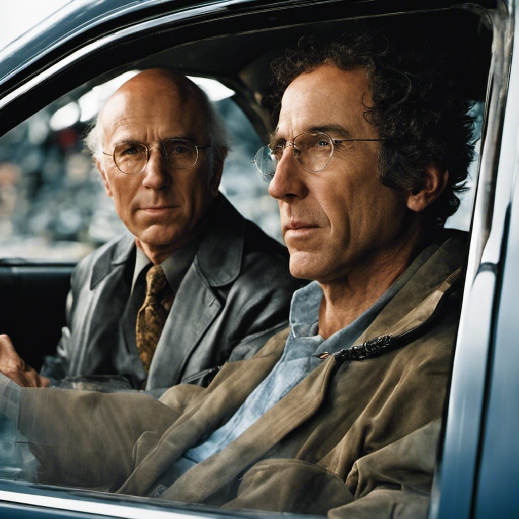 The wire tv show Mcnulty and Kima sitting in a car with Larr...