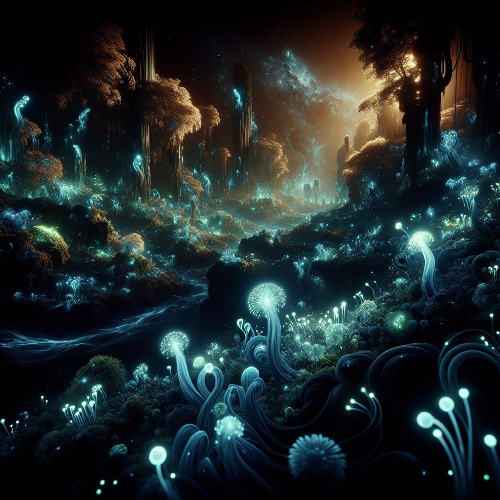 Night time on an Alien Planet