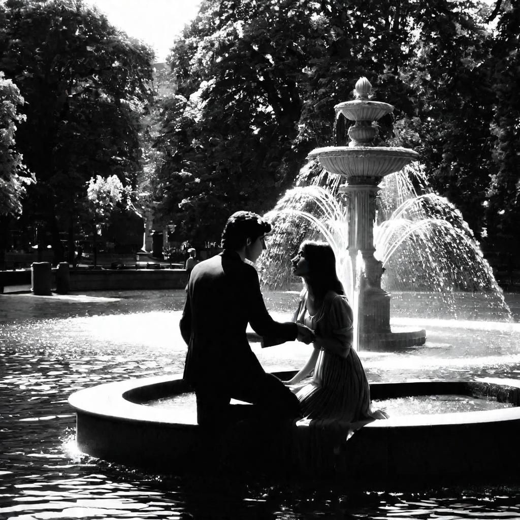 She told me that she loved me by the water fountain
