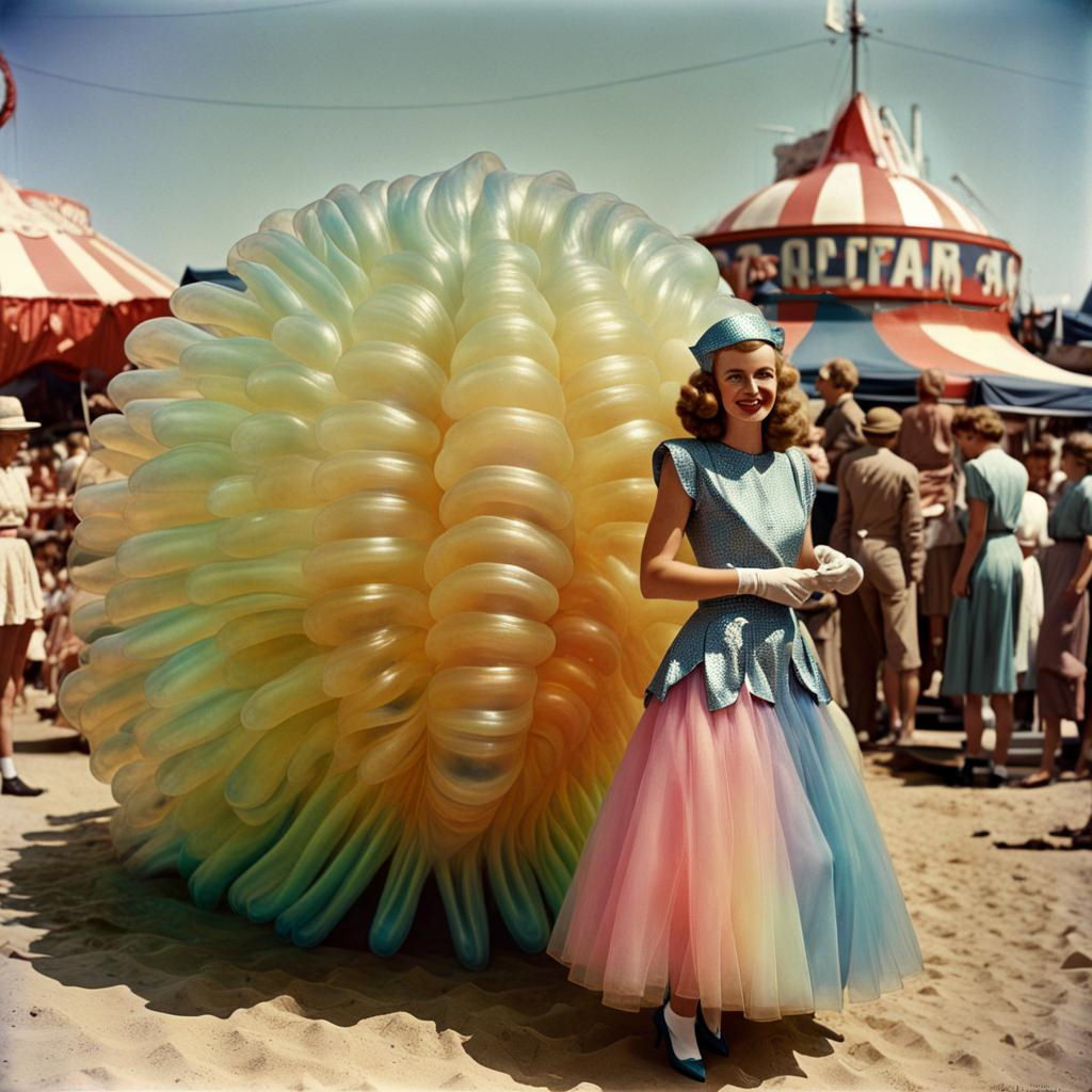 Galaxipuss and Starla, California Space Fair 1930s