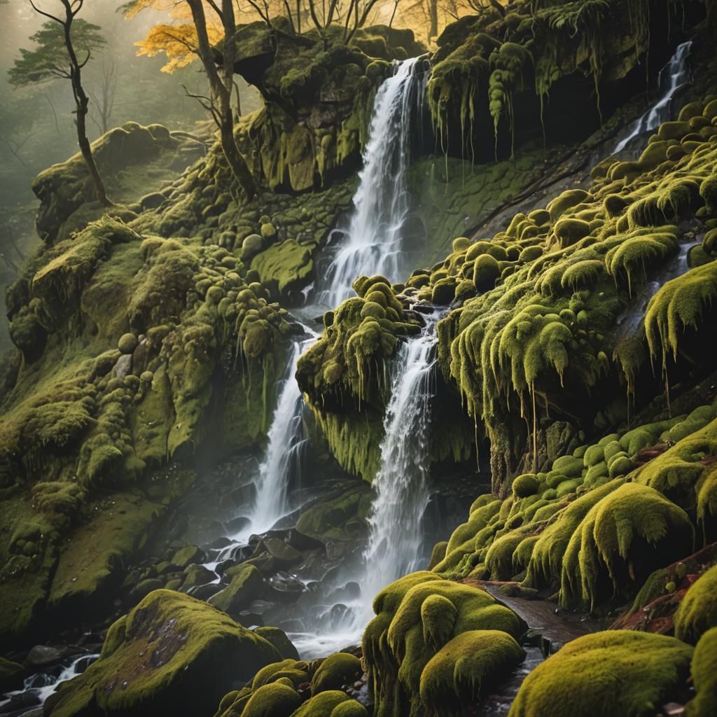 Majestic Waterfall: Surreal Landscape Photography