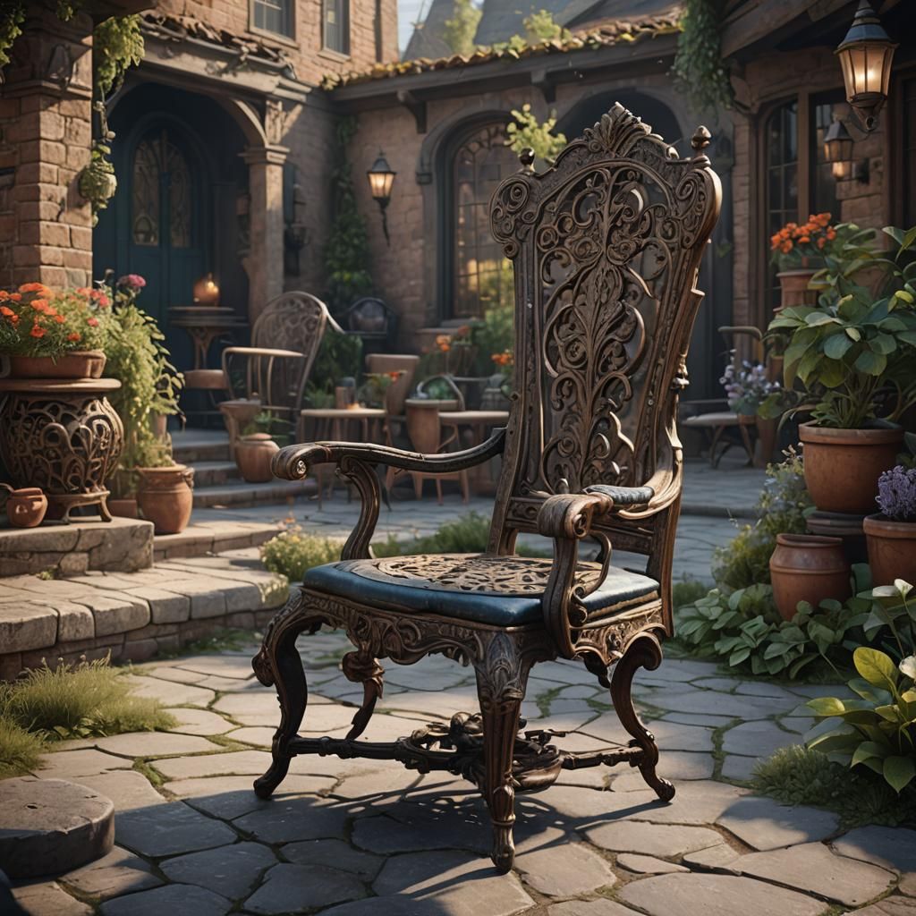 Moving an old chair off of a patio