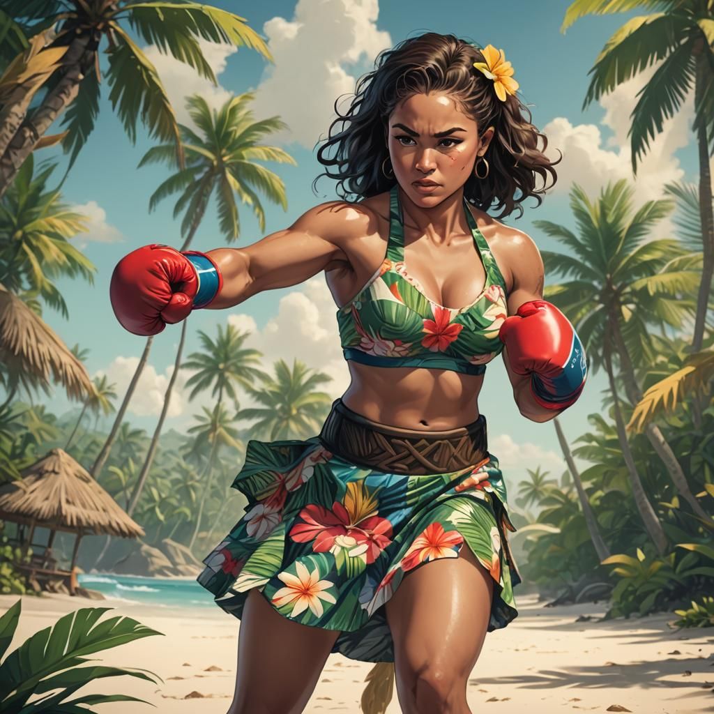 The Samoan Southpaw  by @FighterLadies