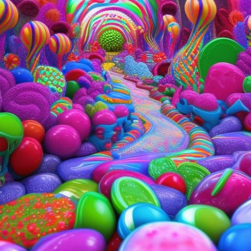 Candyland River Ai Generated Artwork Nightcafe Creator