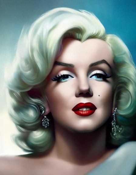 Marilyn Monroe, head and shoulders portrait, 8k resolution concept art ...