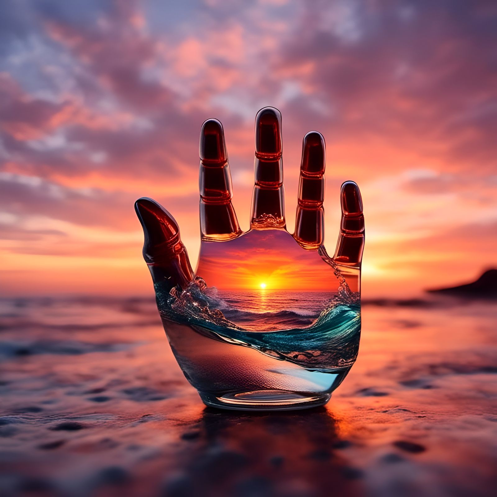 Waving hello 