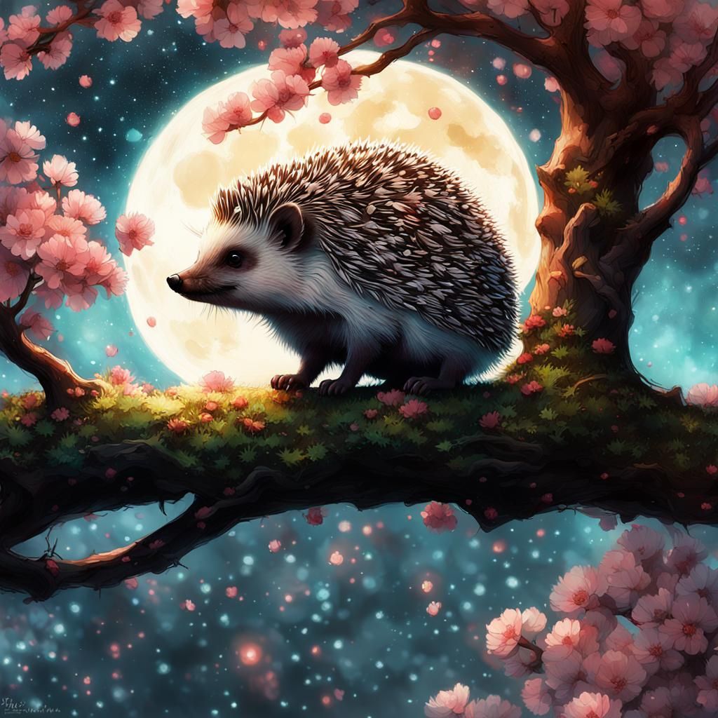 Hedgehog up a tree 
