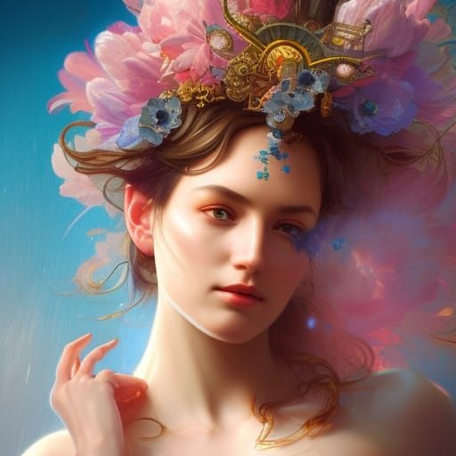 Goddess of blossoms - AI Generated Artwork - NightCafe Creator