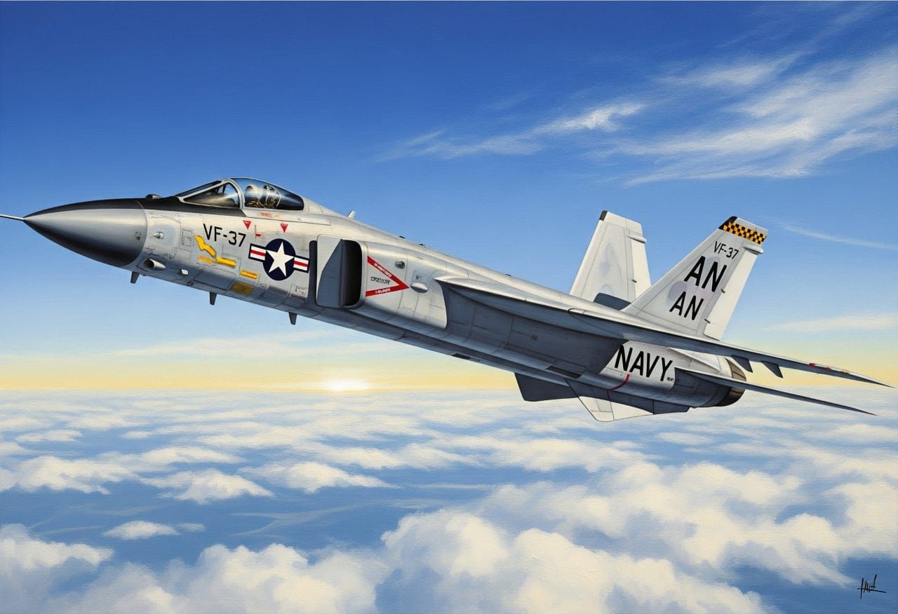 US Navy Mach 3 Interceptor, Above the Cloud Deck