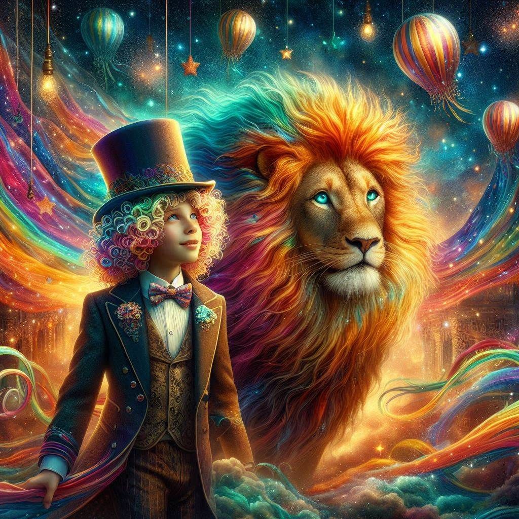 The young Ringmaster & the Lion (2)