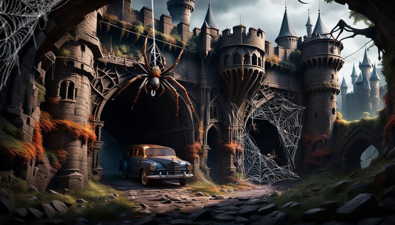 Harry Potter and the Return of the Car. Spiders take over Ho...