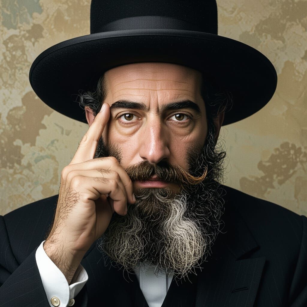 Orthodox Man in Surreal Biomechanical Art Style