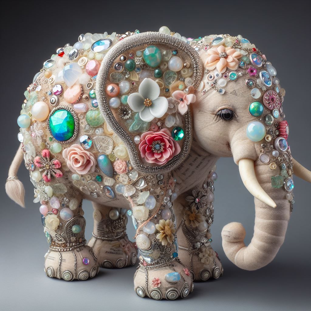 Bejeweled plush Elephant