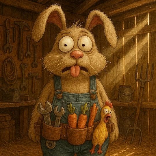 🎶 Somebunny once told me … I ain’t the sharpest tool in the shed 🎶