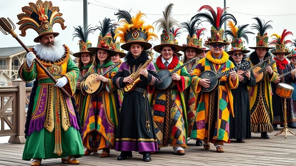 Mummers parade on the boardwalk in Ocean City, New Jersey  by @Gary Murakami