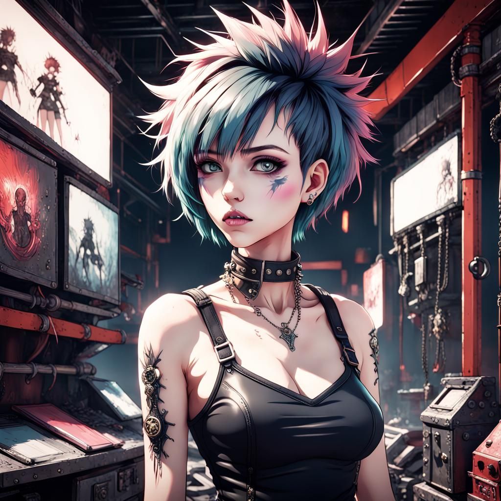 A anime punk girl...