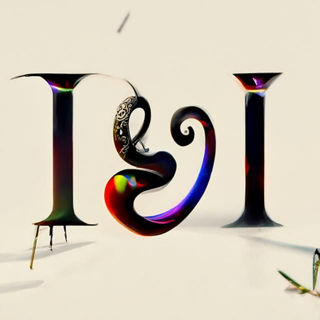 ELEGANT sophisticated sting of uppercase letters « I & I », ...