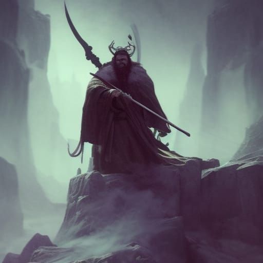 A Viking chief that has been turned evil thru magic