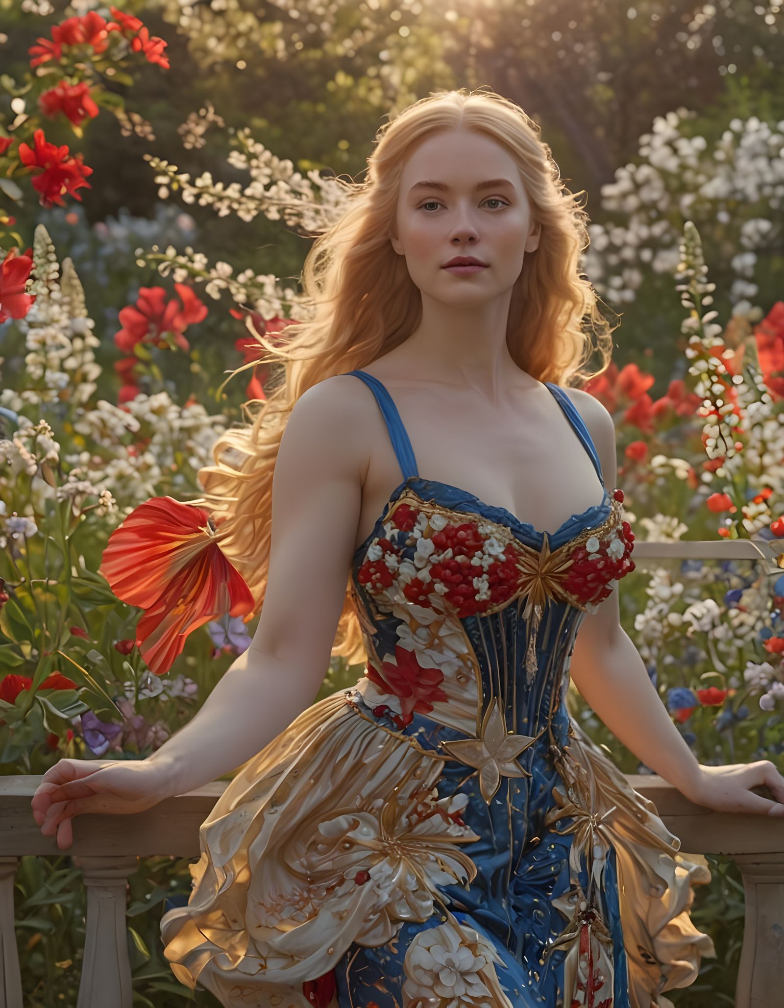 Personification of America in female form