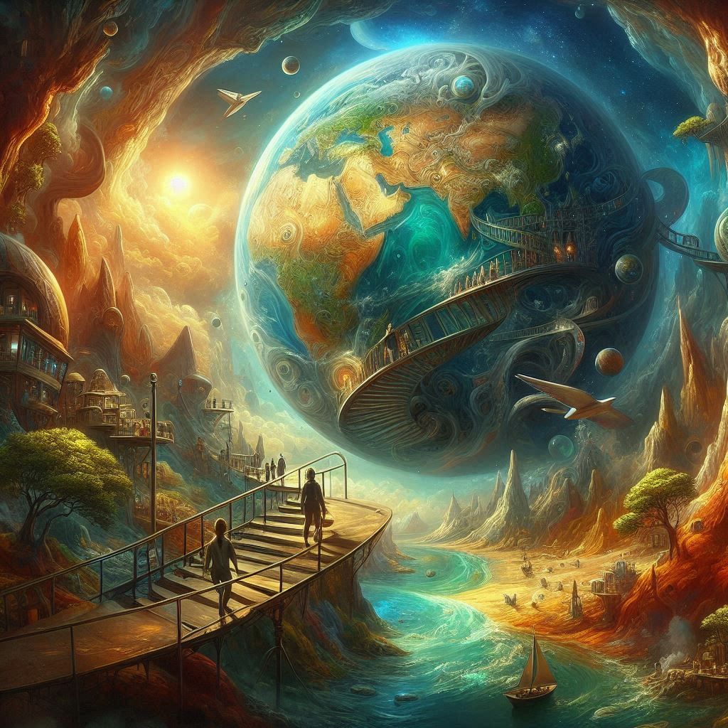 Surreal and unusual view of the world