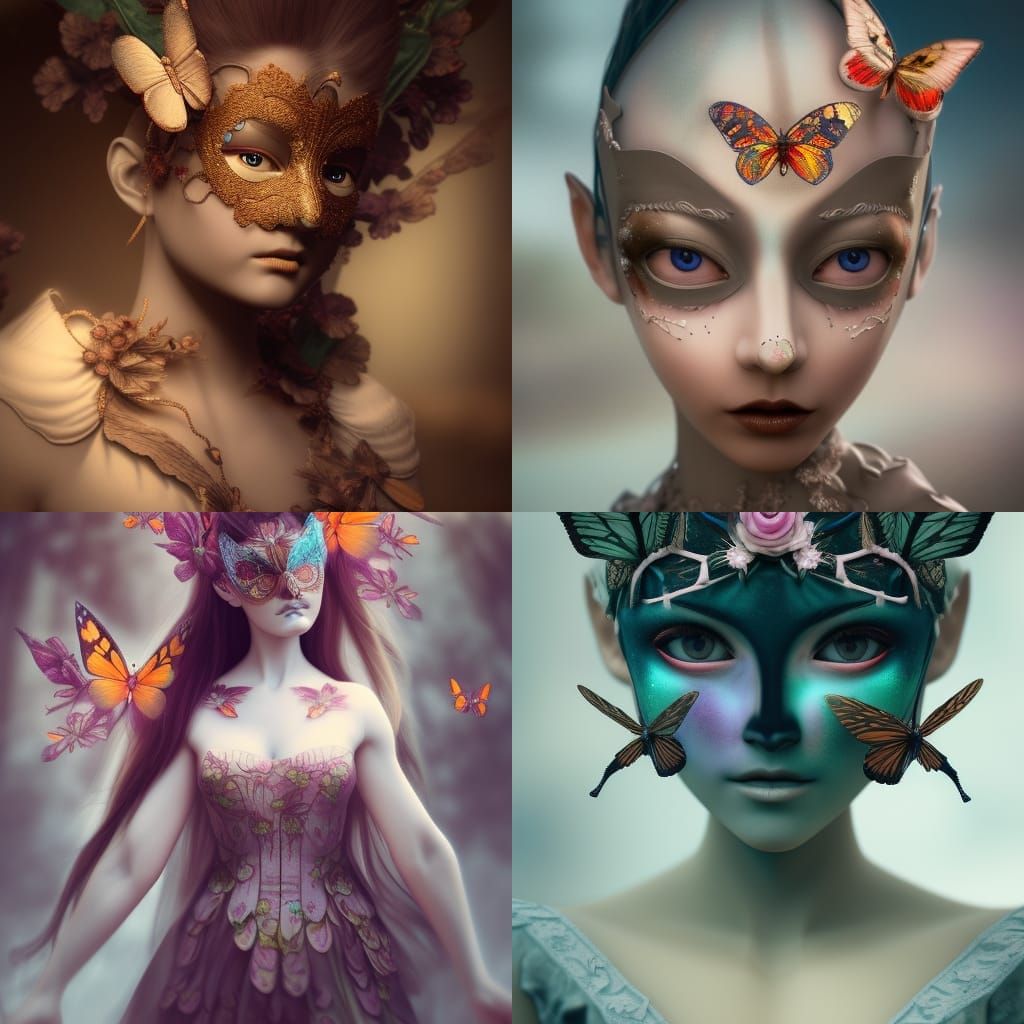Butterfly mask AI Generated Artwork NightCafe Creator