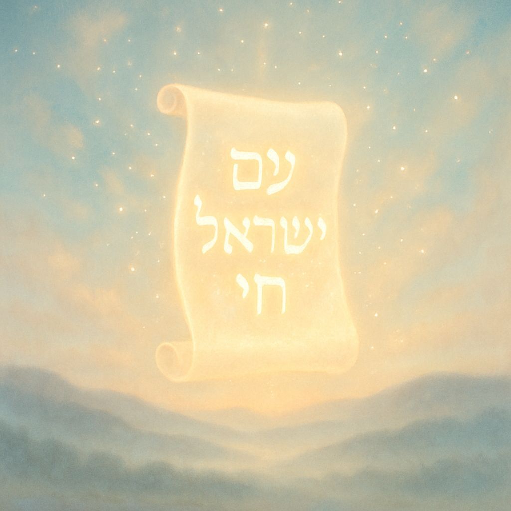 Mystical Scroll Descends in Ethereal Pastel Scene