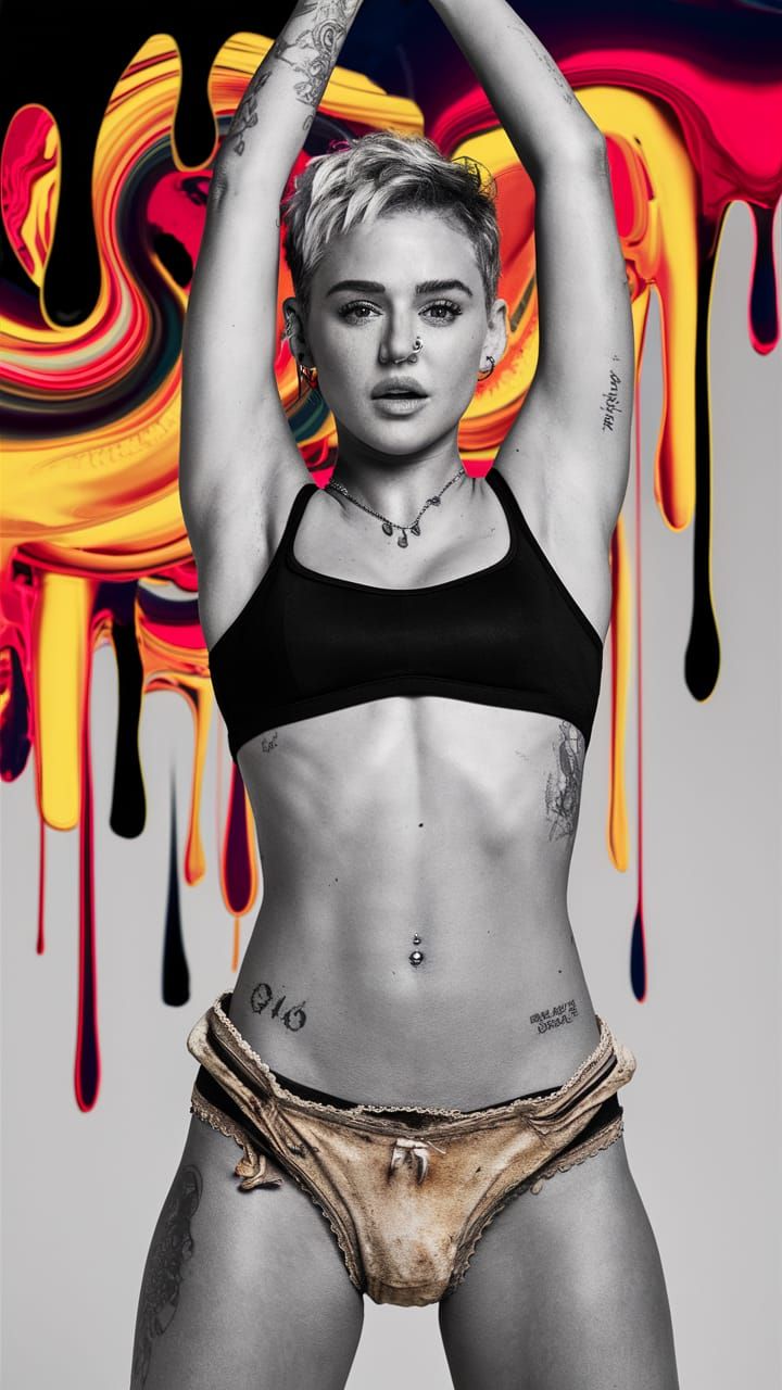 Bold Portrait of a Nude Woman with Tattoos