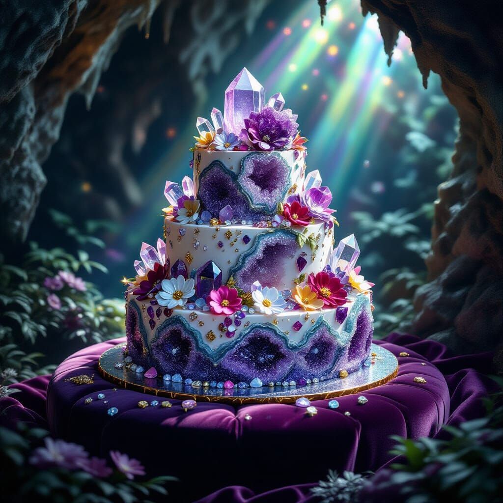 Amethyst Geode Cake  by @The Enspiritor