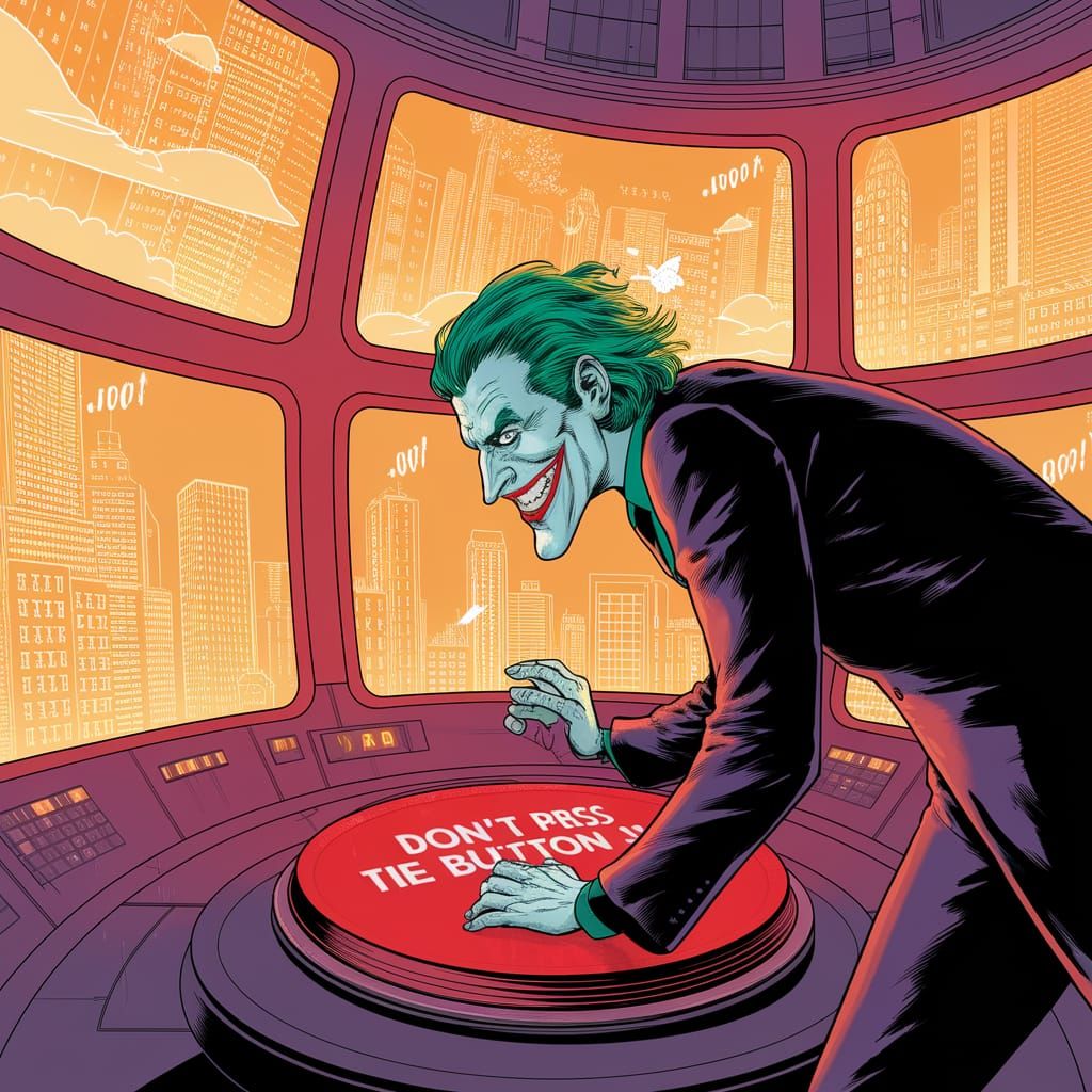 Futuristic Control Room with the Joker
