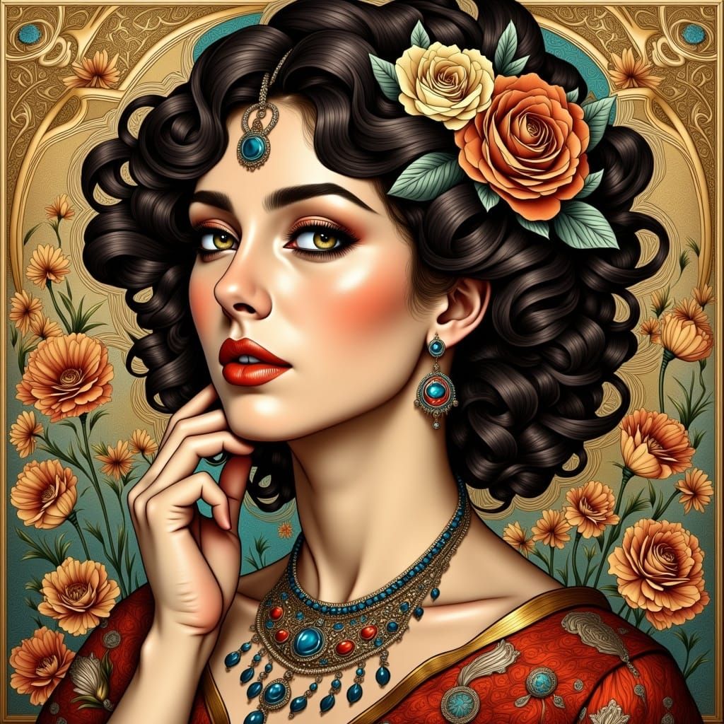 Art Nouveau style mix
