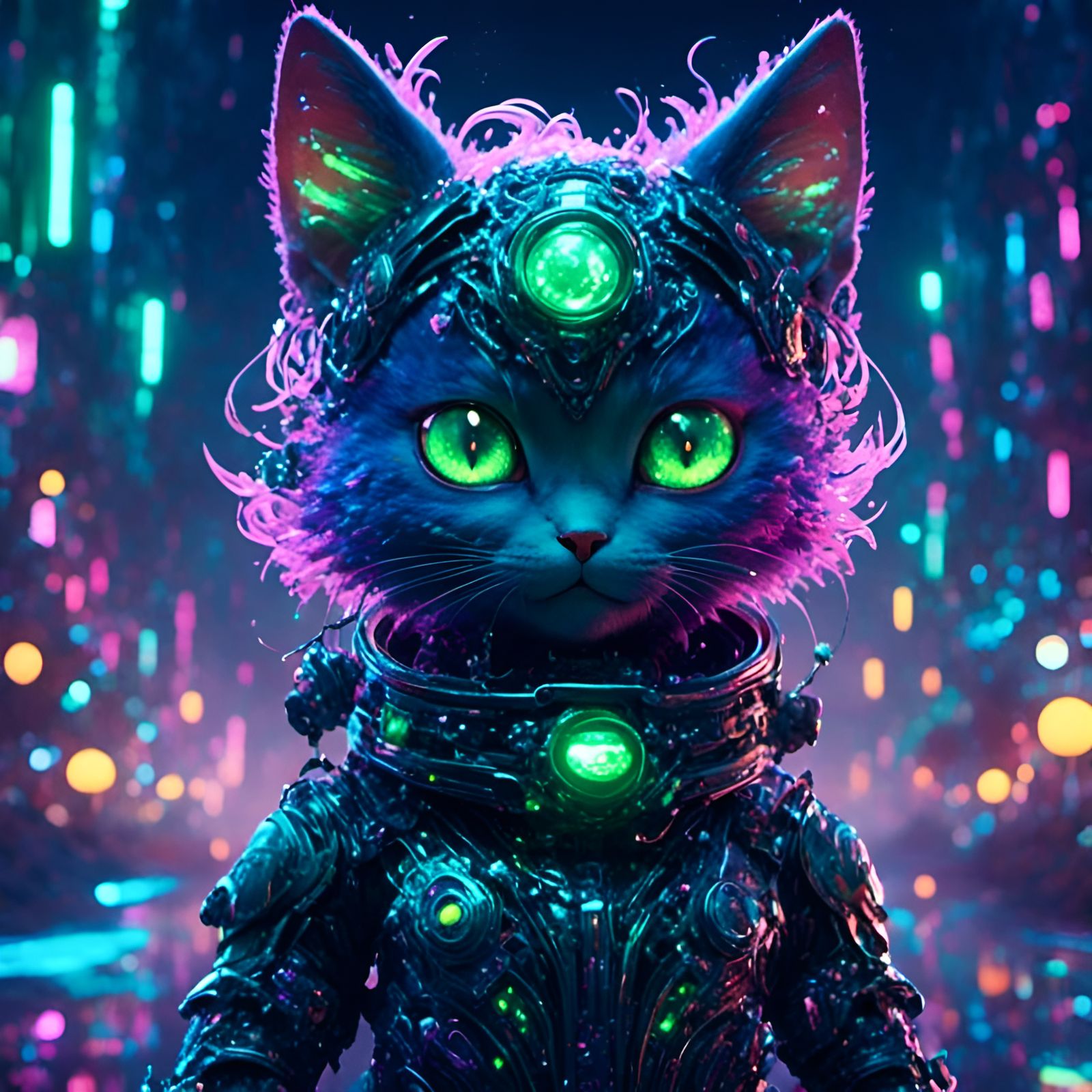 Cute space cat - AI Generated Artwork - NightCafe Creator