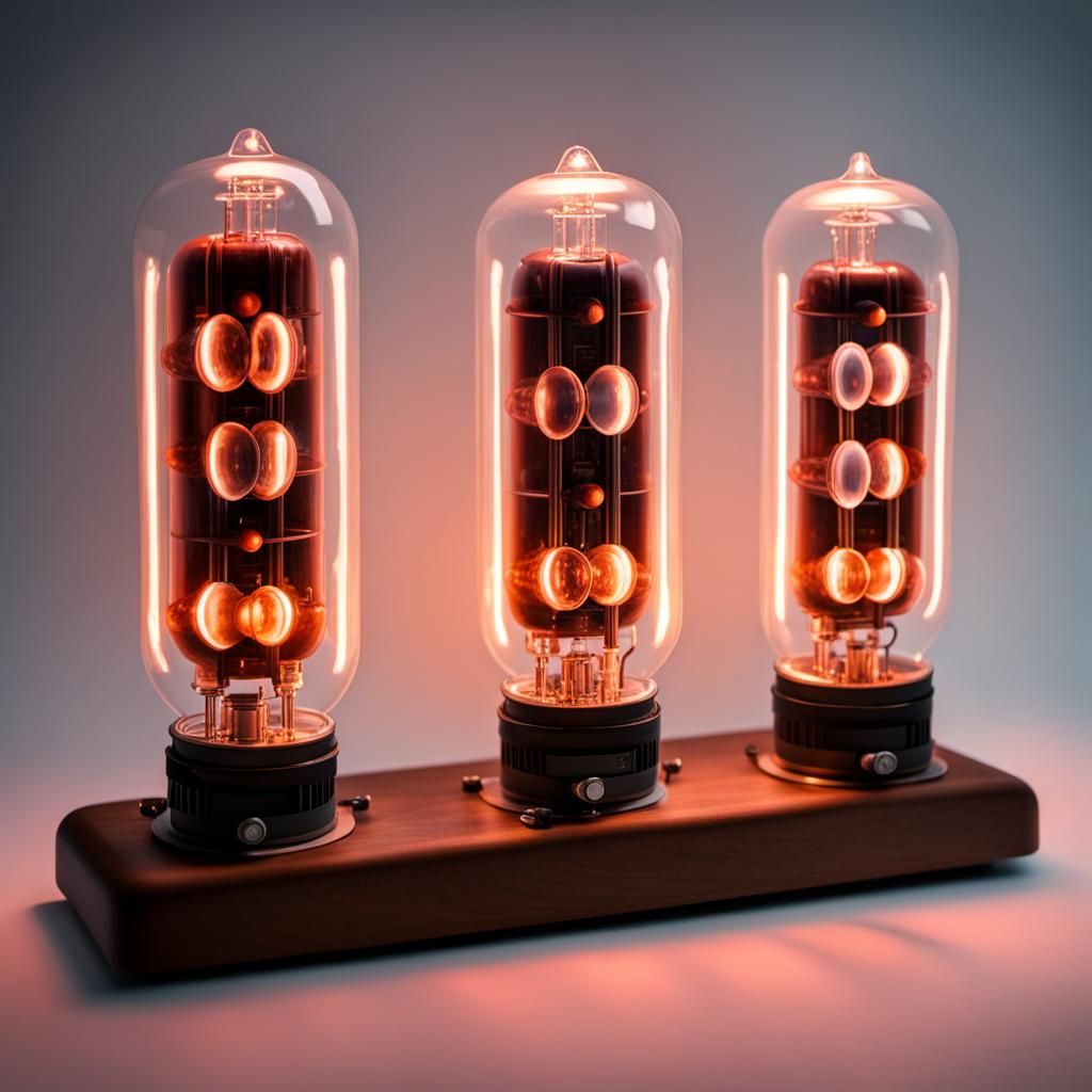 Glowing nixie tubes