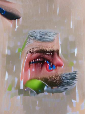 A man is crying