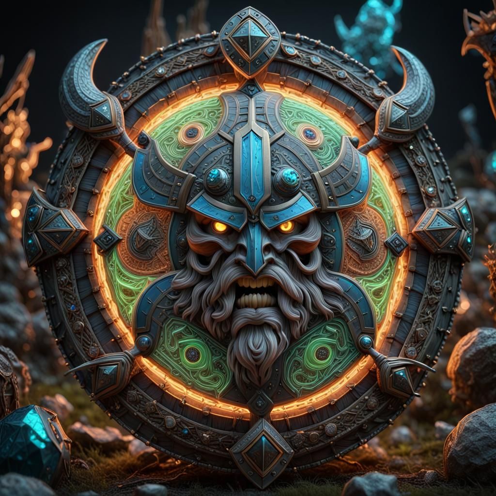 The Awakening Viking Shield.  by @Omimimo
