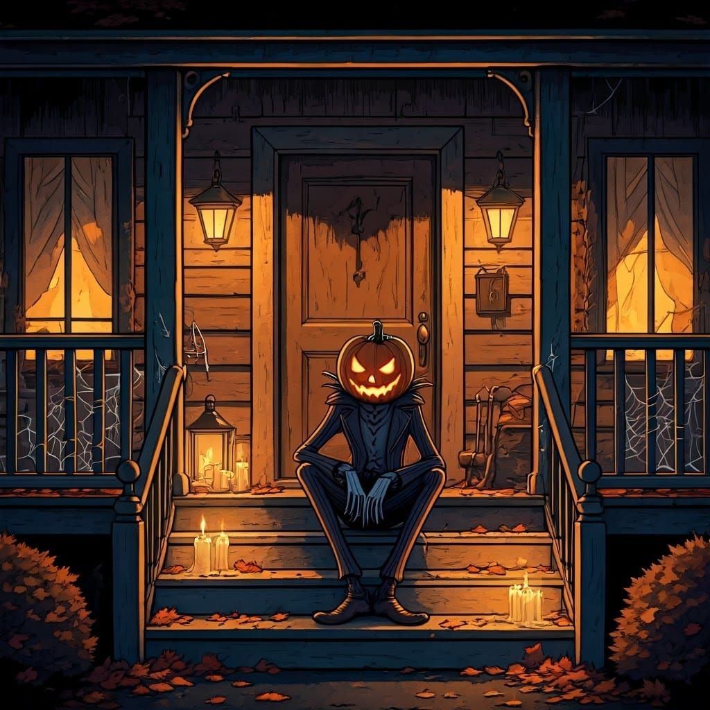 Stingy Jack the original jack-o-lantern  by @Larry_J_Rollason_ART