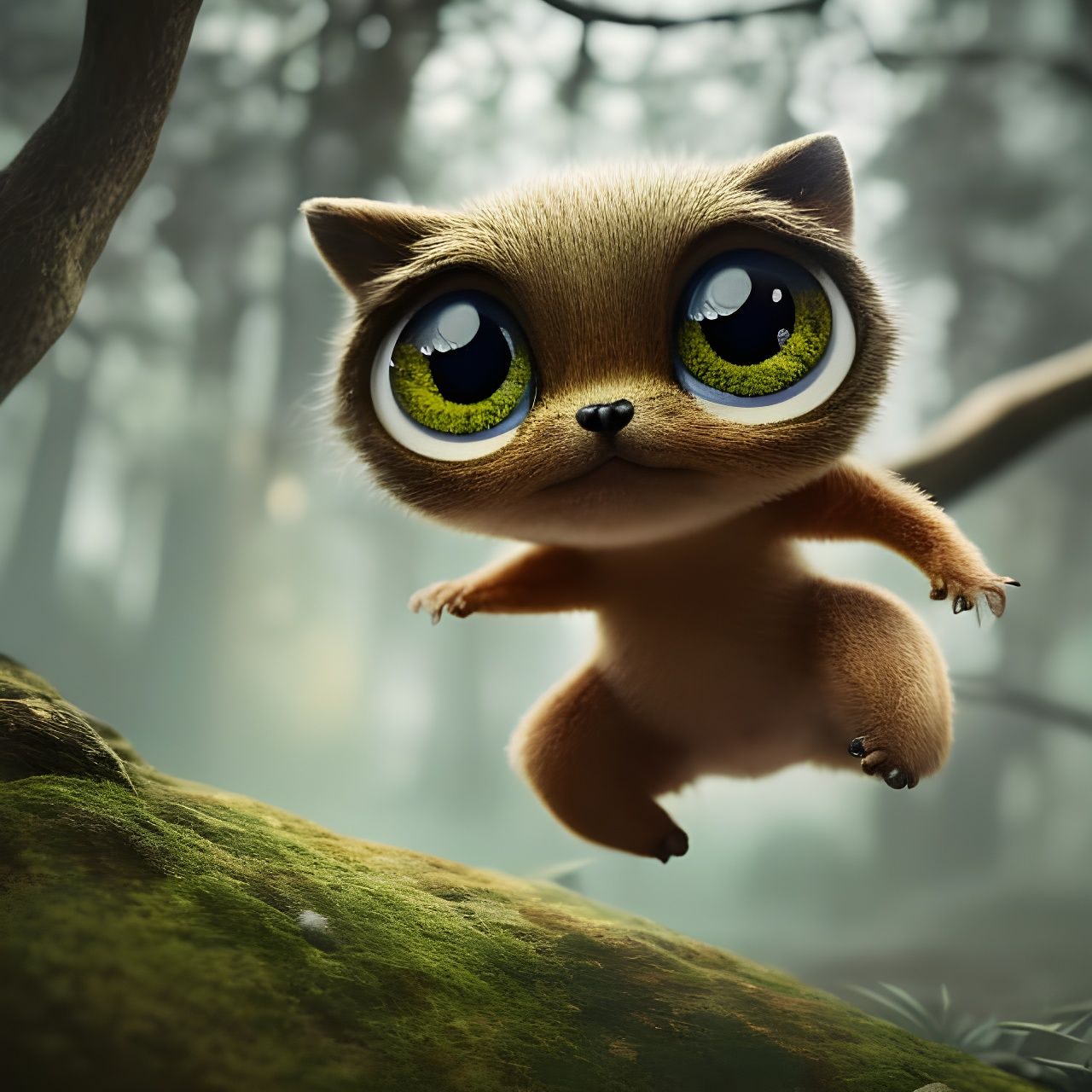 Cute fella jumping around