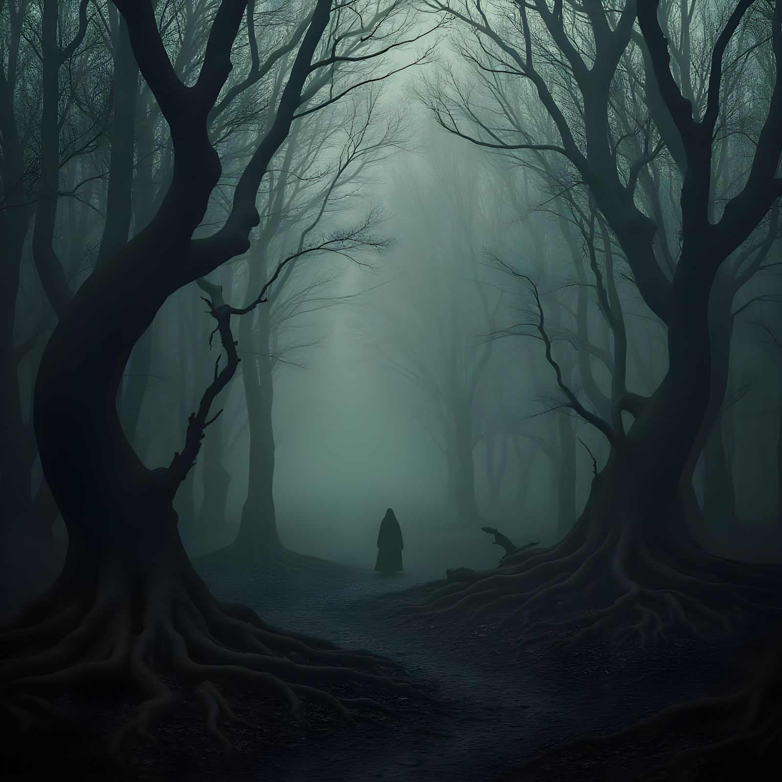 Dark Ambient Landscape in a Muted Color Palette