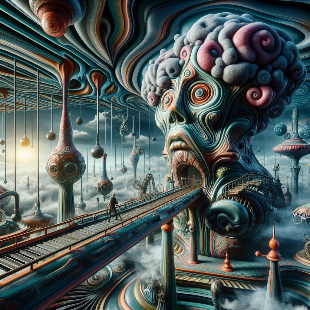 Surreal and unusual view of world