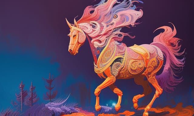 Knabstrupper horse running