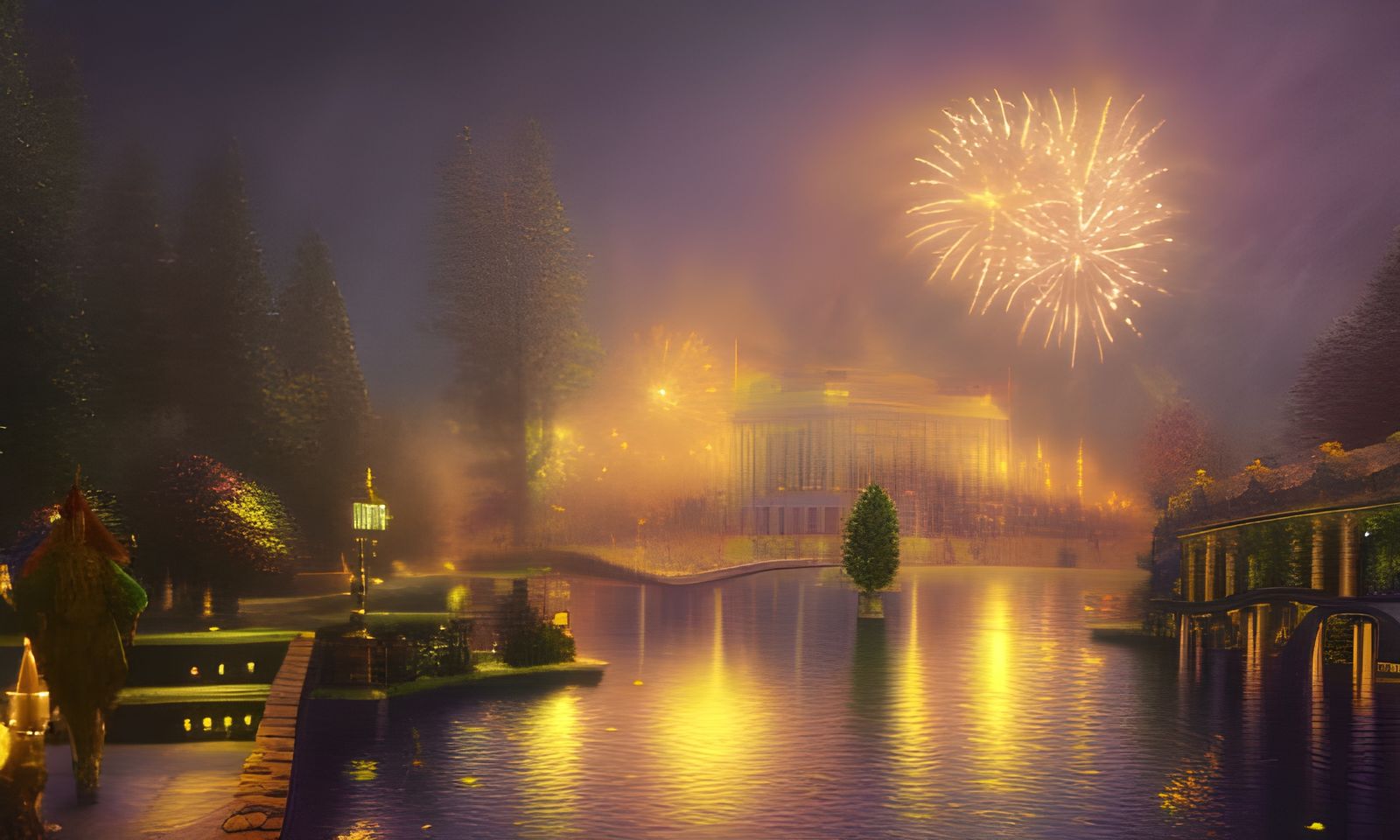Fireworks in Royal Palace  by @Re T