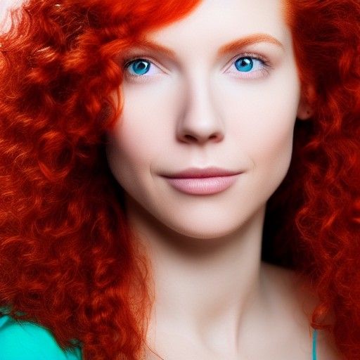 Beautiful Red-Haired Woman Portrait