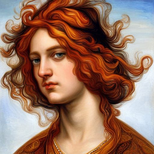 Pisces Physiognomy psychedelic art renaissance painting pre-...