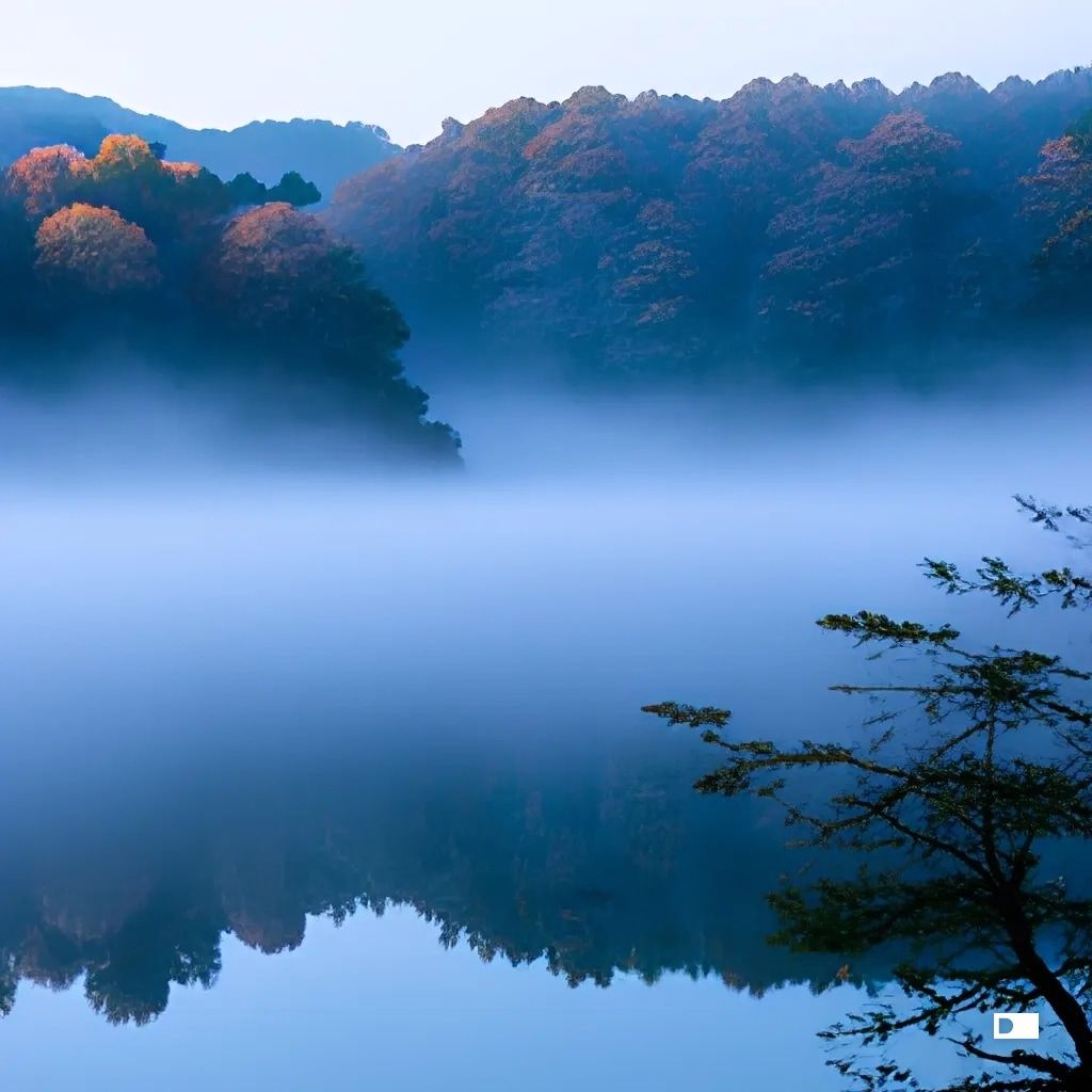 Foggy lake