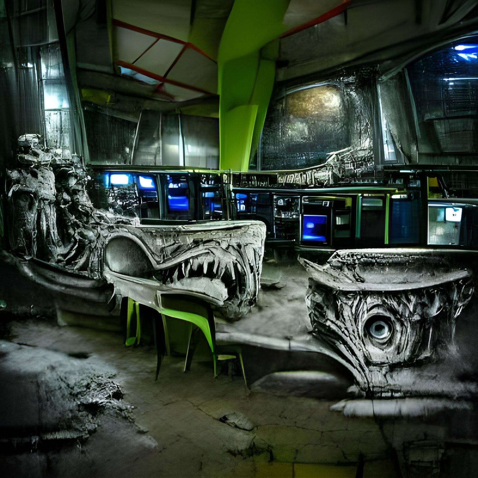 Abandoned alien cybercafe 1
