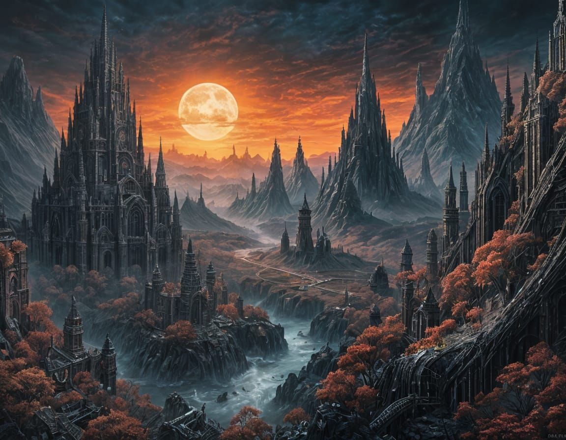 The eternal twilight of the land where the honorable warriors dwell in their afterlife is both eerie ...  by @ronjon469