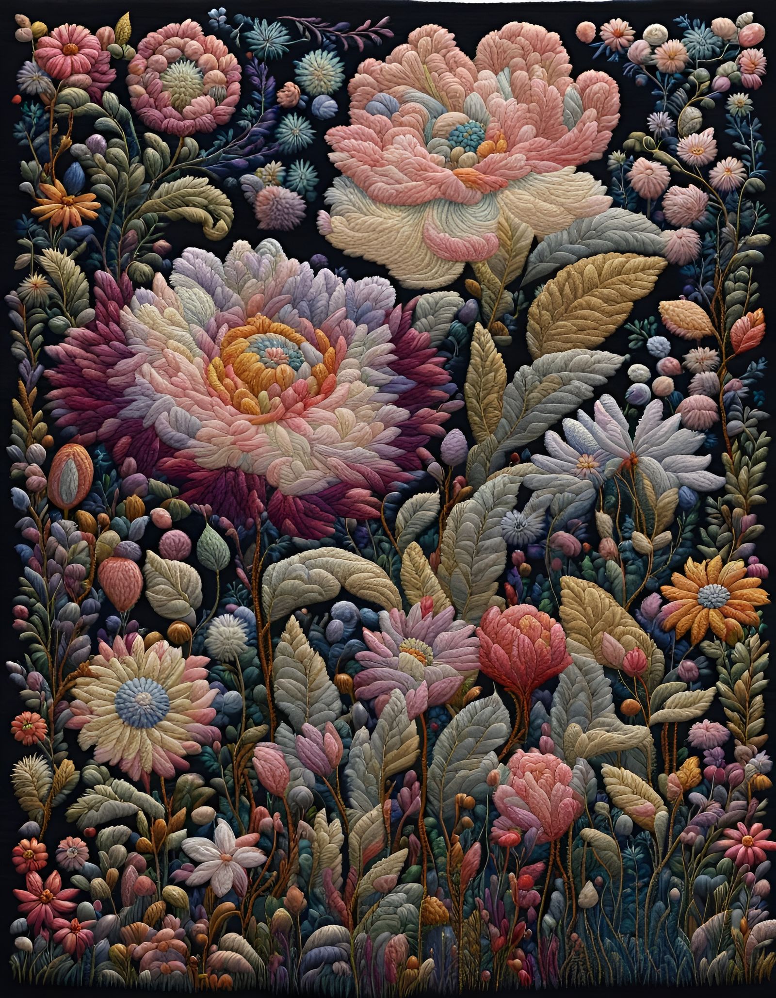 Enchanted Flower Garden Tapestry