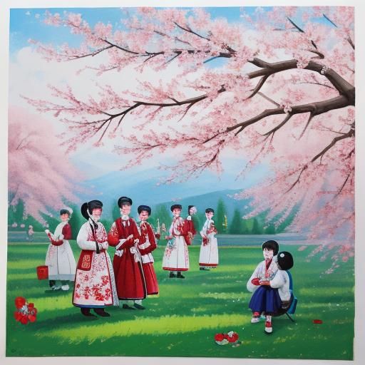 Cherry spring festival popular people